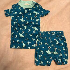 Hanna Andersson - s/s w/ shorts - Pigeon Pjs - 2T
